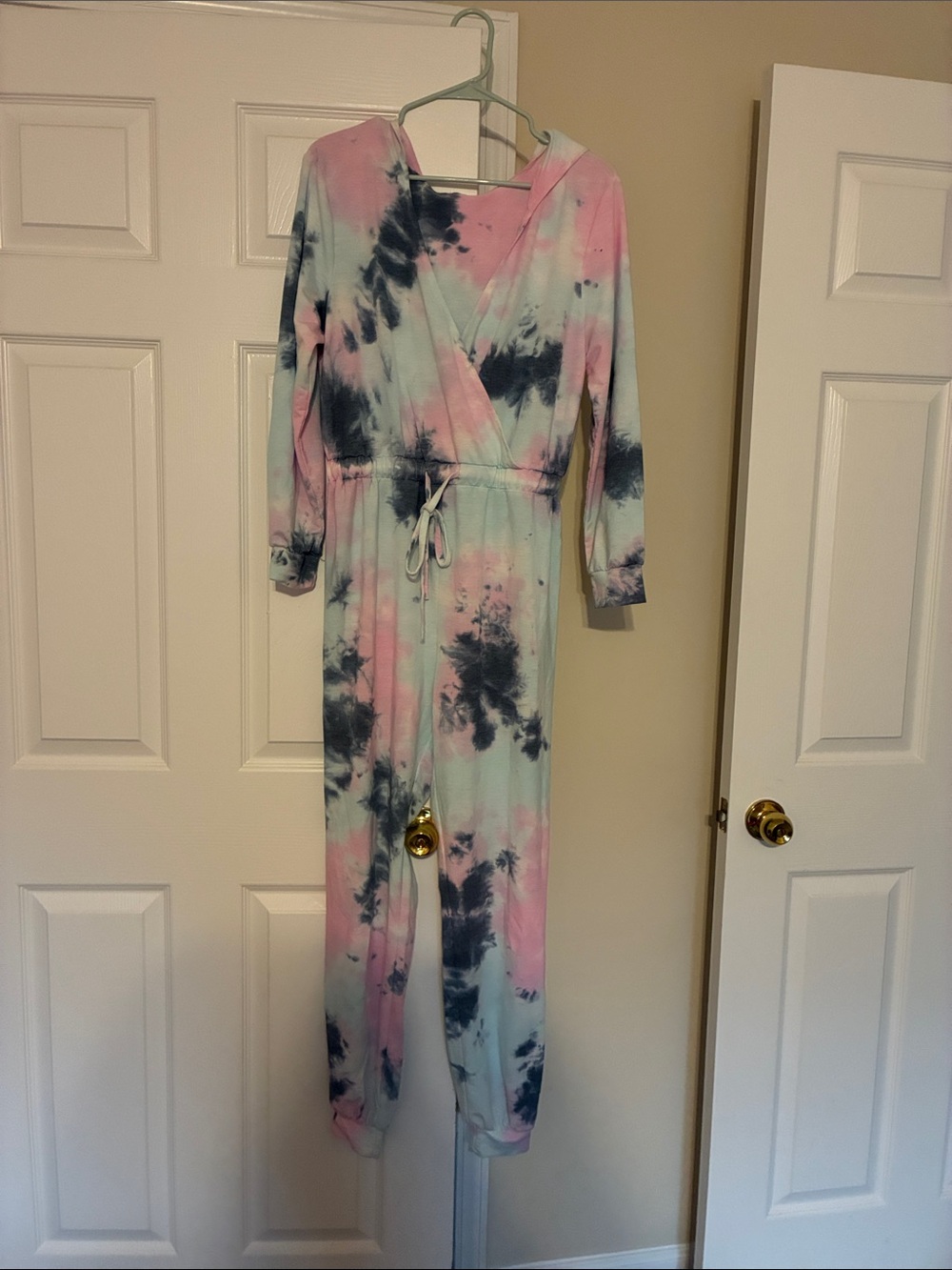 VENUS Pink, Blue & Navy Tie-Dye Jumpsuit